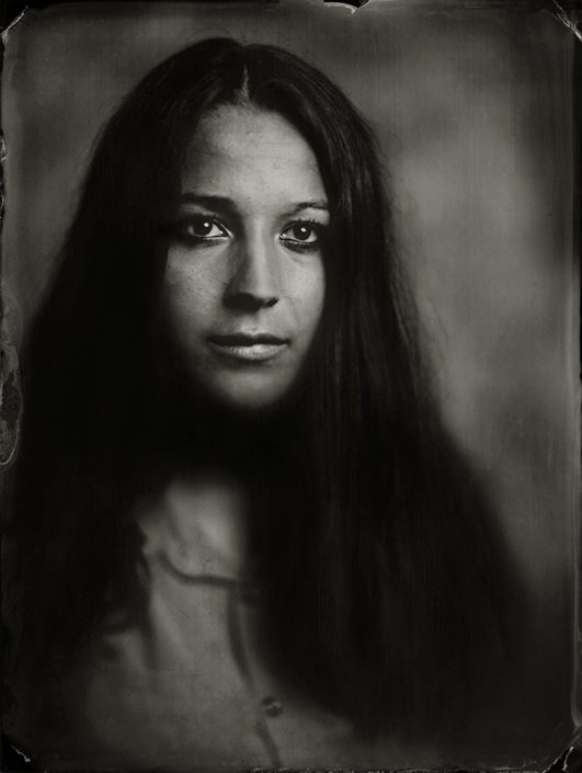 18x24 cm Tintype portret gemaakt met het wetplate collodium procedé